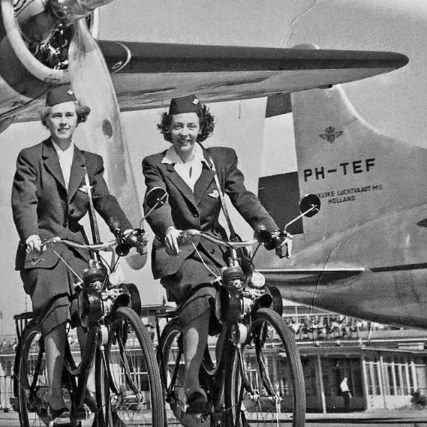KLM stewardesses.