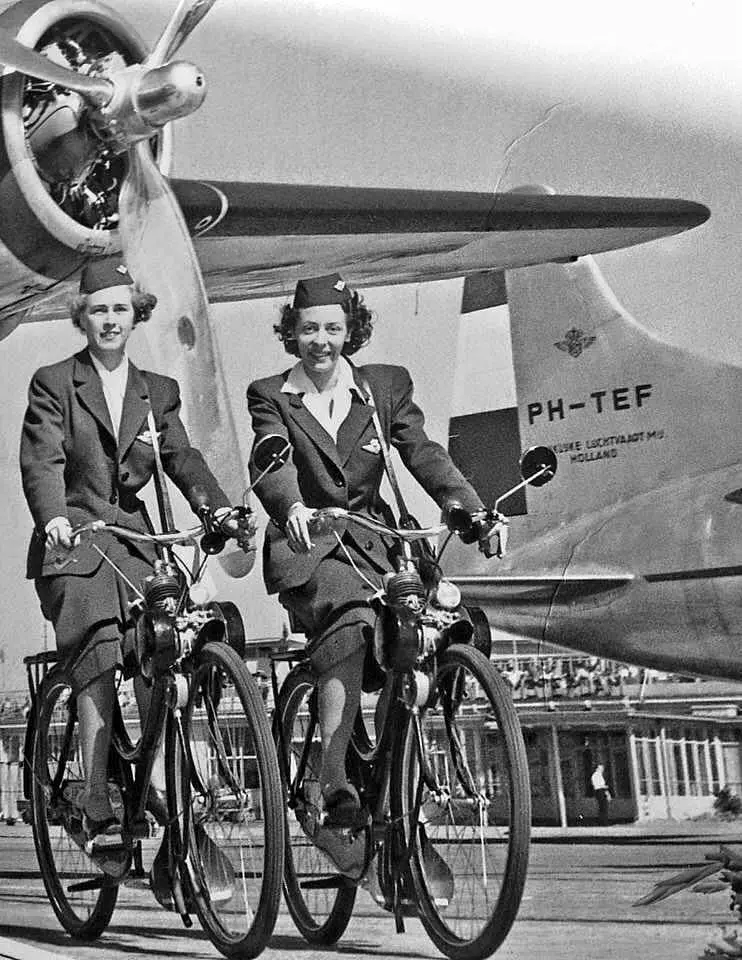 KLM stewardesses.