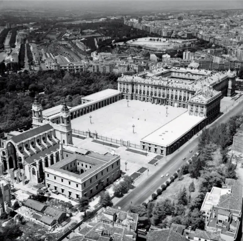 Vista aérea del Palacio Real