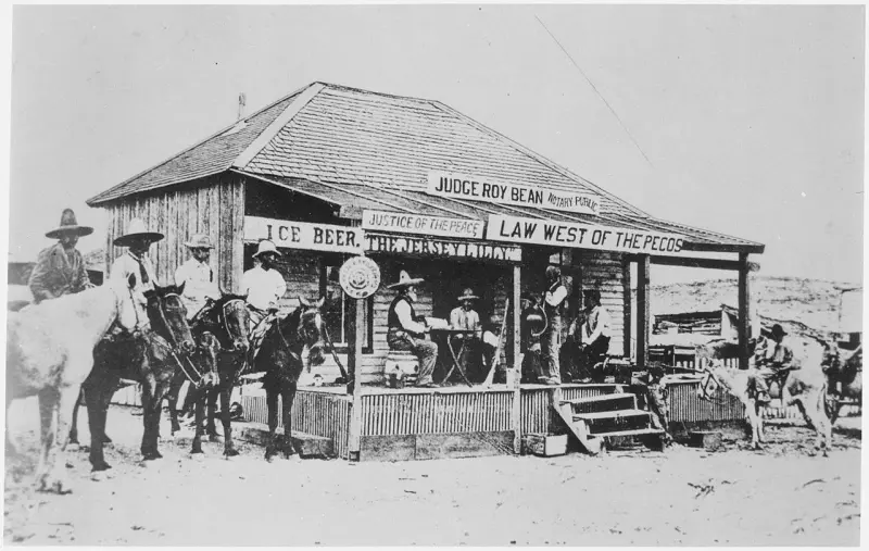 Judge Roy Bean, the `Law West of the Pecos,' holding court 