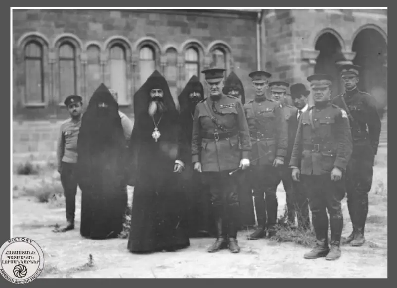 Major General James Harbord (center) with Armenian bishops