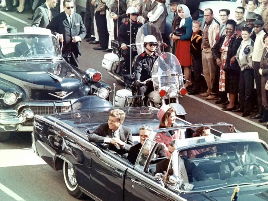President Kennedy  on Main Street, minutes before the assassination