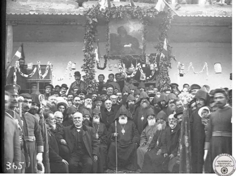 Participants of the celebration of the anniversary of the invention of the pen