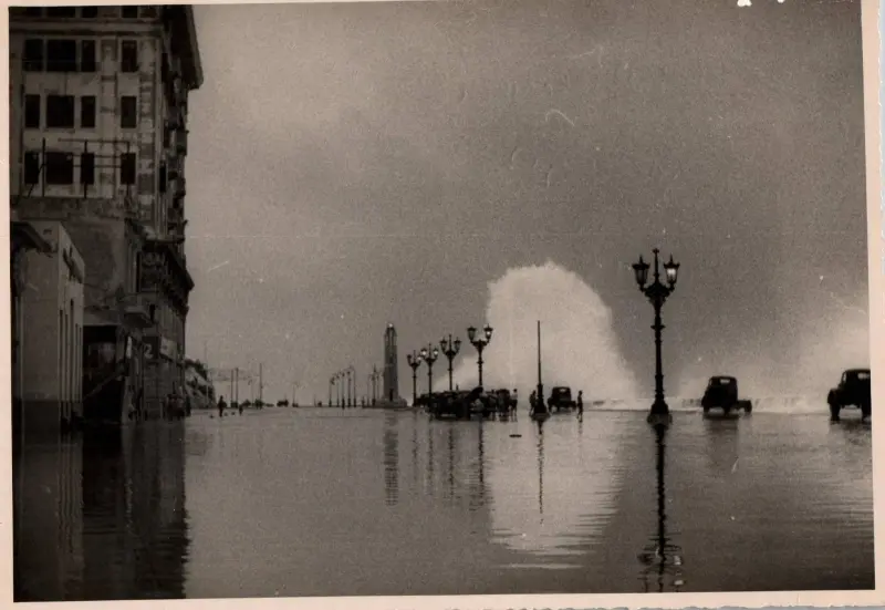 El Malecon inundado
