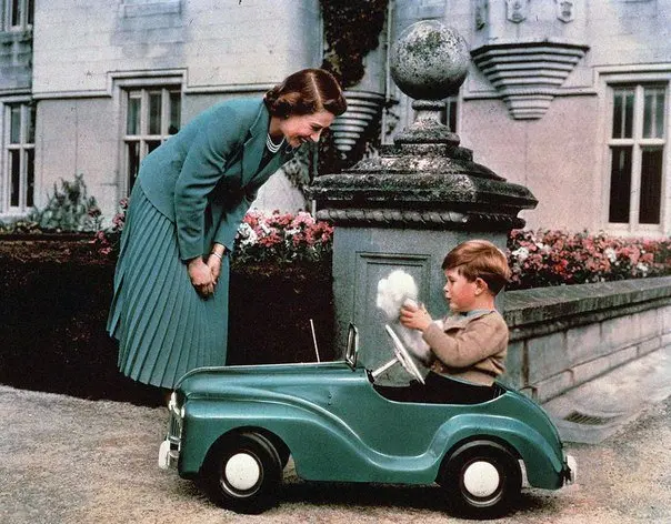Queen Elizabeth II with her son Prince Charles