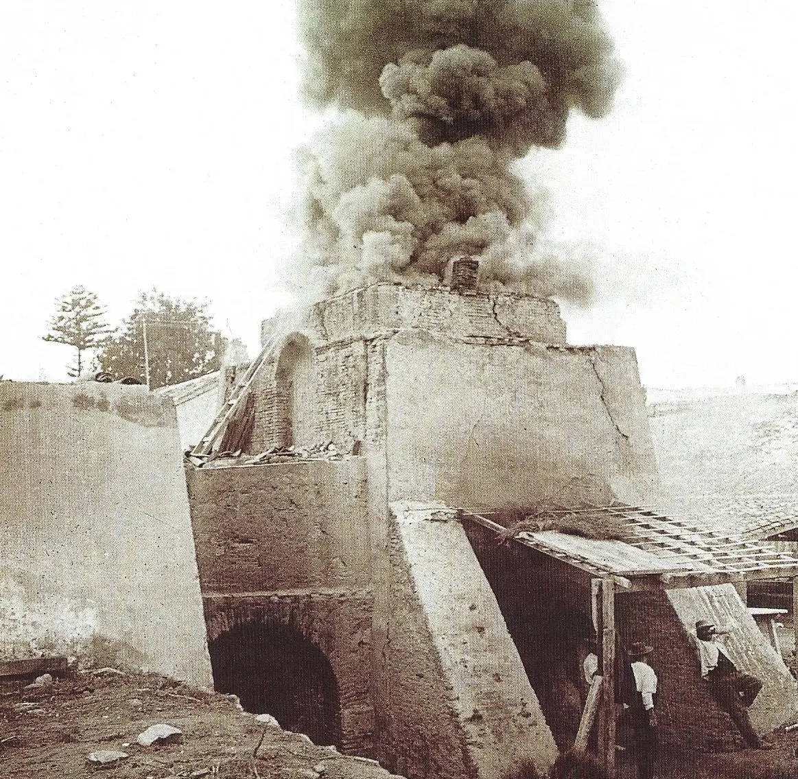 Horno en plena producción