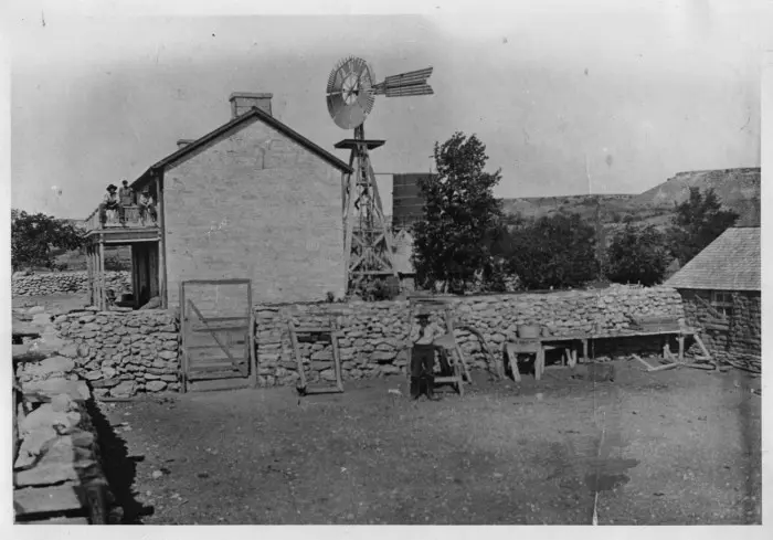 Hank Smith house, the first ranch house in west Texas. 