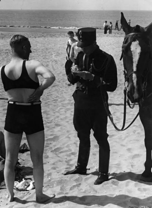 Man on beach fined for indecent swimsuit