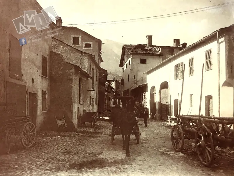 Une rue à Sion (Valais)