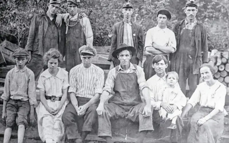Miners and family