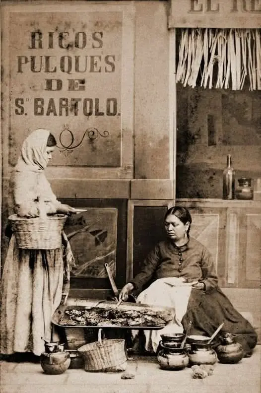 Vendedora de Ricos Pulques de S. Bartolo