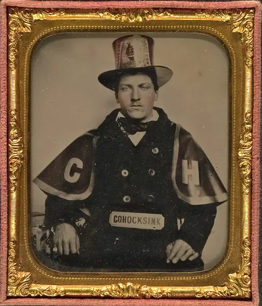 Fireman in full parade regalia