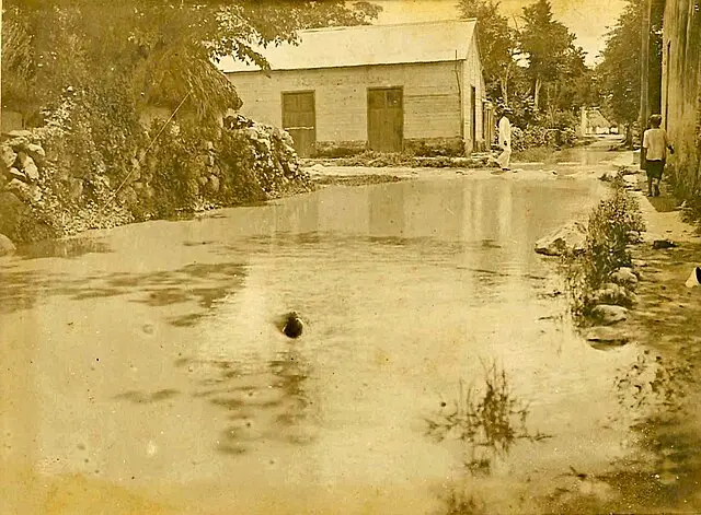 Calles anegadas en Mérida durante la temporada de lluvias
