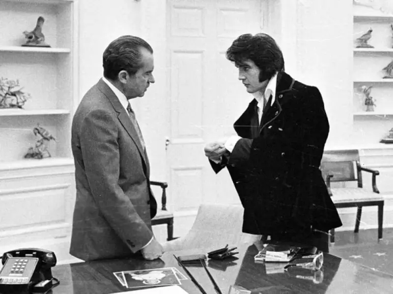 US President Richard Nixon and Elvis Presley