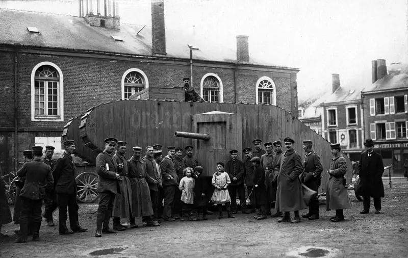 German Wooden Model of a British Tank