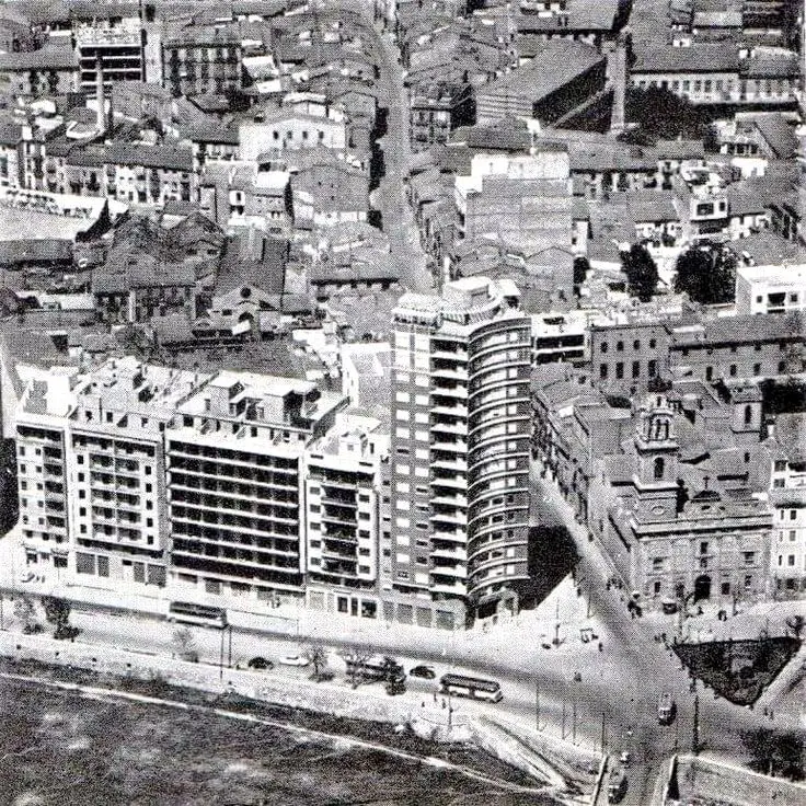 Calle de Sagunto desde el aire.