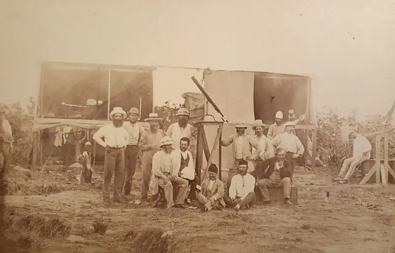 Astronomers, Australian Eclipse Expedition, 1871, attributed to Beaufoy Merlin