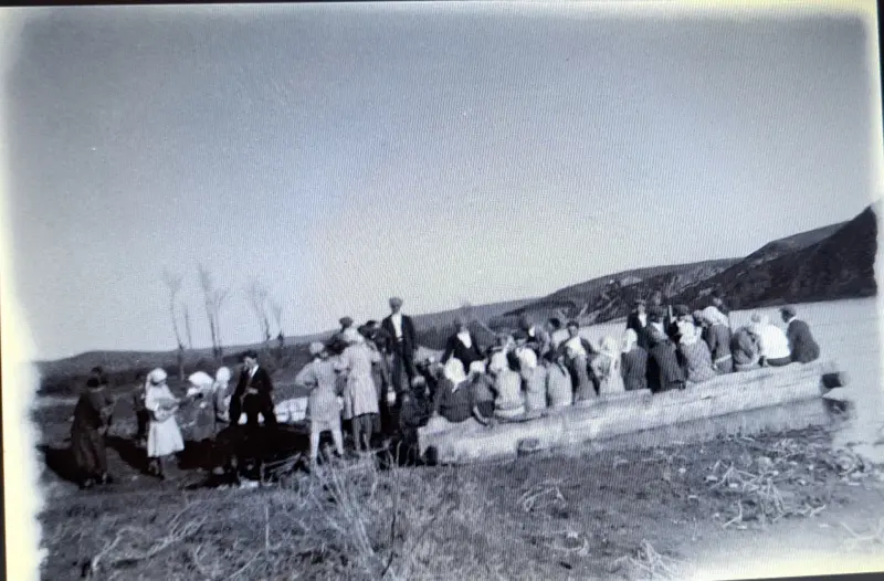 Barca para cruzar el río Guadiana