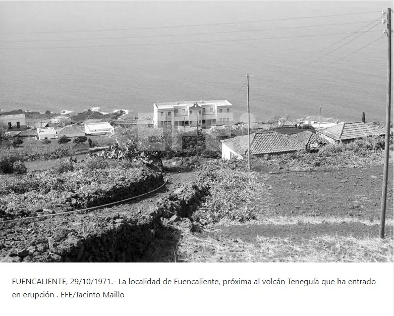 Erupción volcán de Teneguía.
