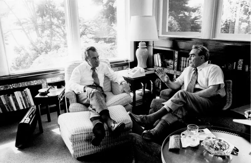 Brezhnev visits US President Richard Nixon