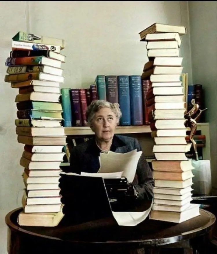 Agatha Christie at Her Desk