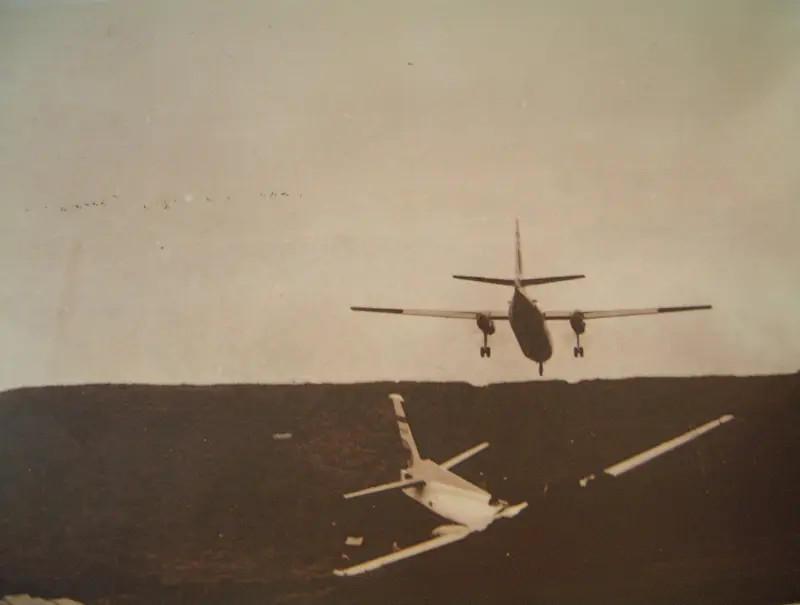 Sobrevolando sobre el accidente de Buenavista