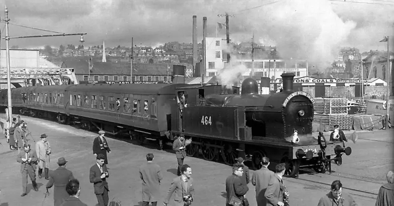 A train crosses Clontarf Bridge