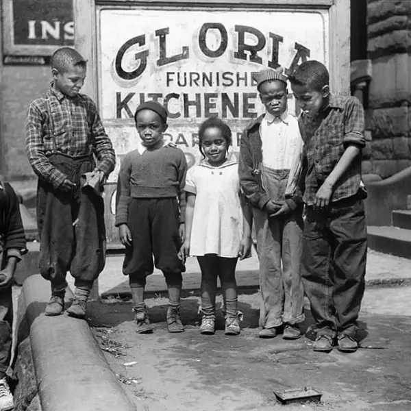 A group of children