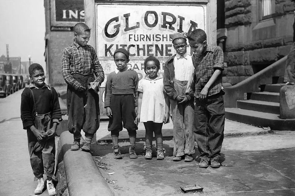 A group of children