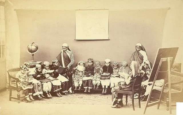 Class with mistress in a mofussil