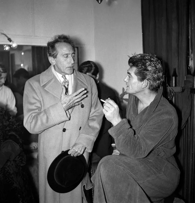 Jean Cocteau in Jean Marais’ dressing room