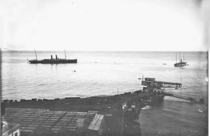 Llegada de Alfonso XIII a La Palma.