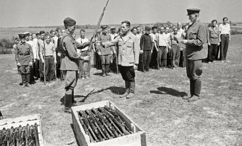Militias near Moscow, USSR