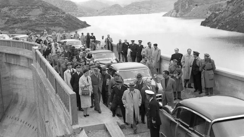 Inauguración del pantano. 