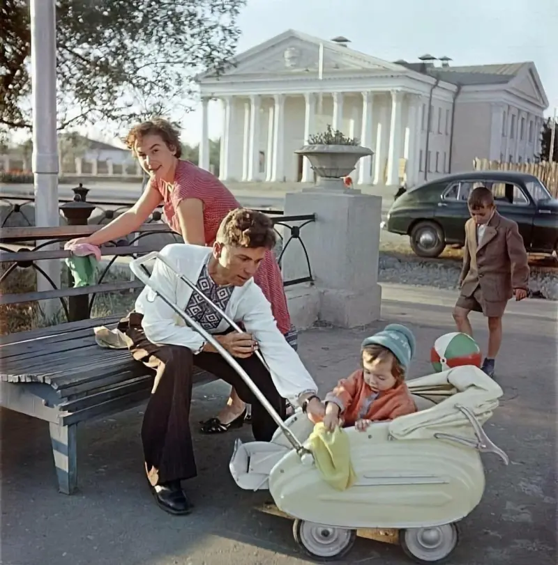 A Young Family on a Walk