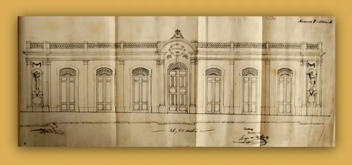 Plano de La Recova del maestro Felipe de Paz Pérez.