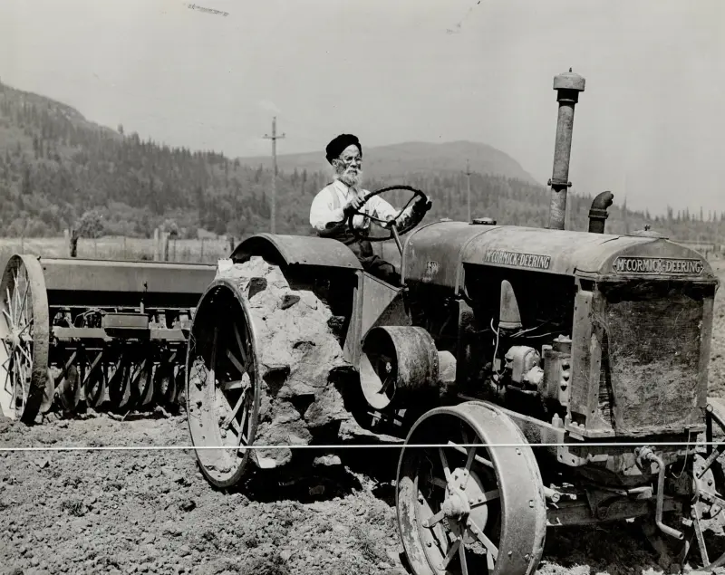 A Sikh man working on his 300-acre farm