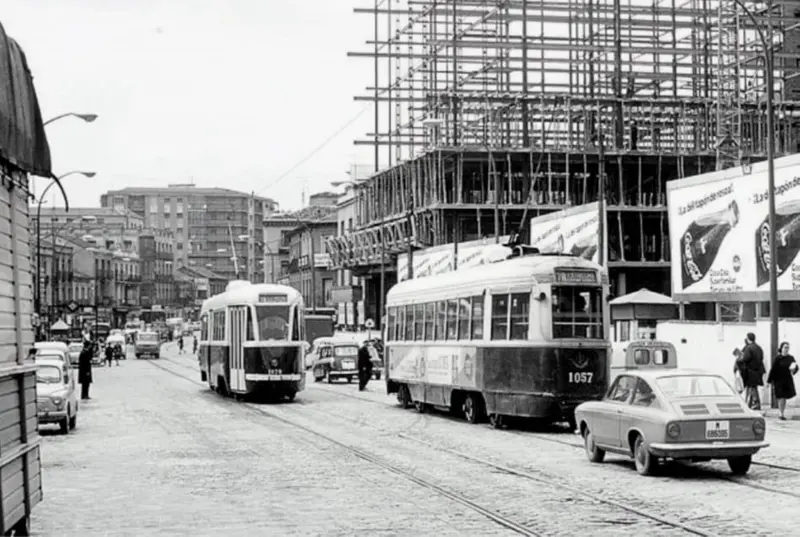 Tranvías circulando 