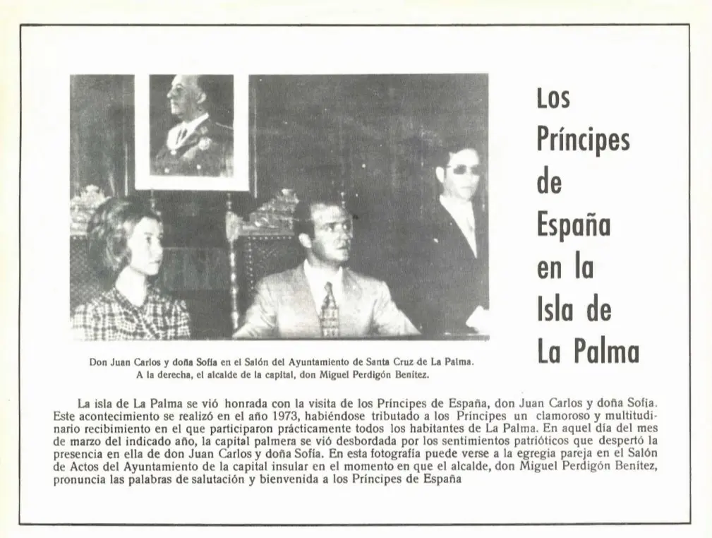 Visita de los por entonces Reyes de España a La Palma. 