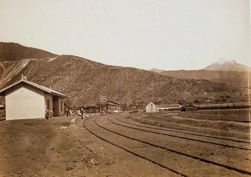 Vista de la estación de ferrocarril 
