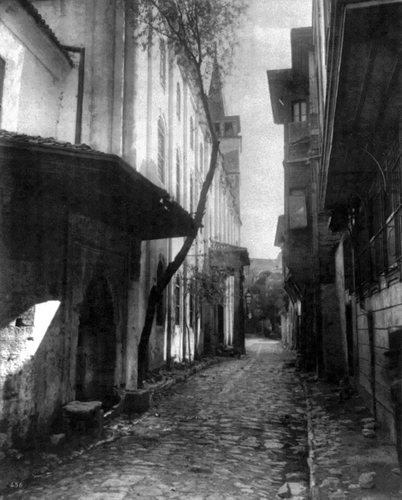 A street in Galata, Constantinople.