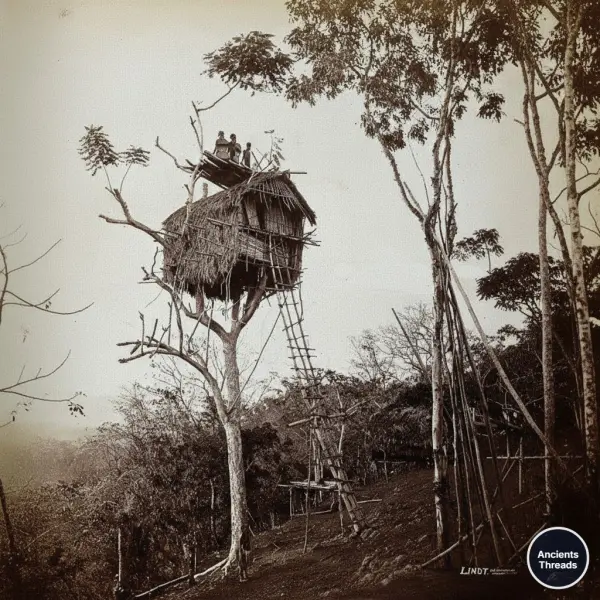 A tree house of the Koiari people
