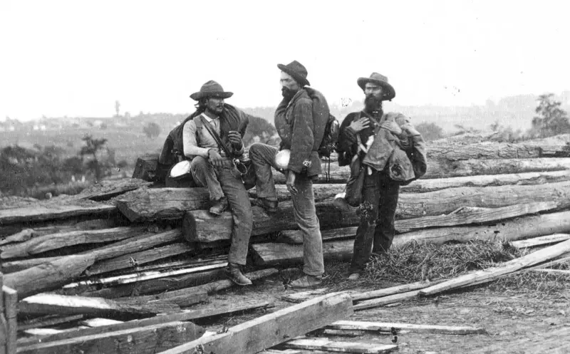 Three “Johnnie Reb” Prisoners