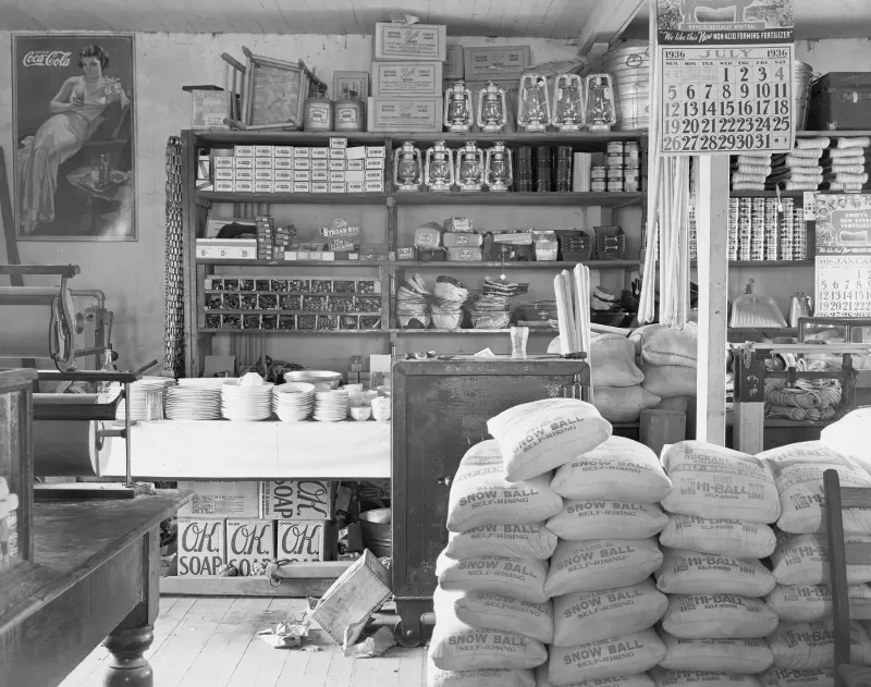 General store interior.