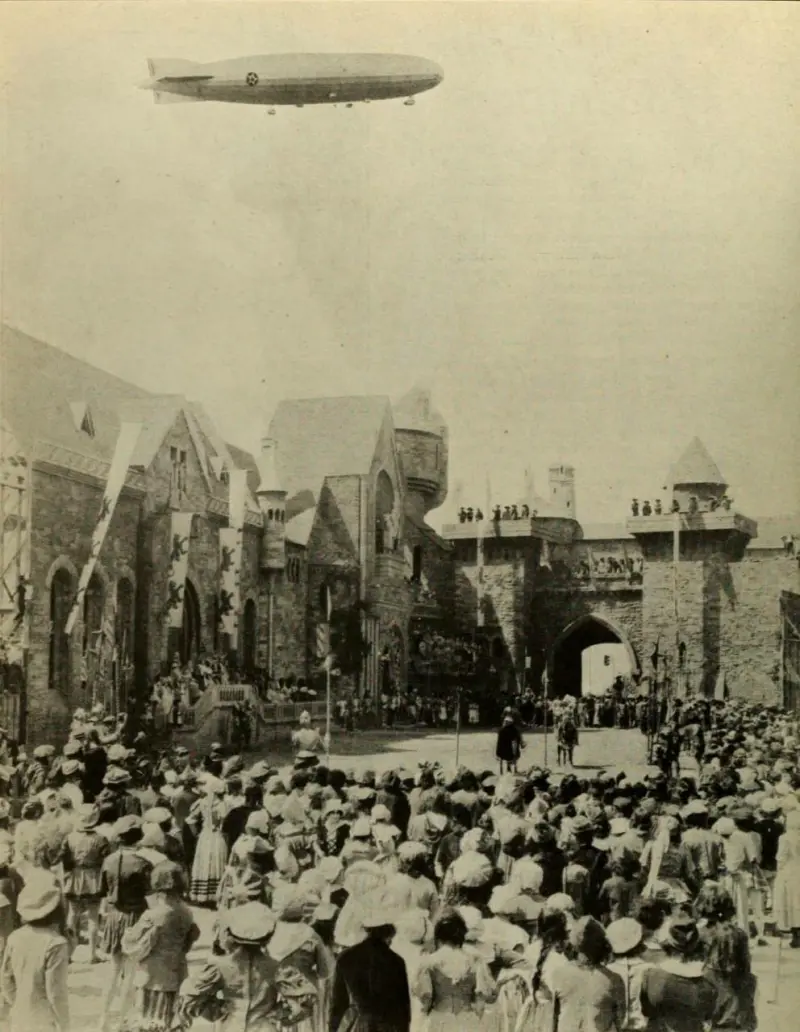 US Navy Airship Over New York City