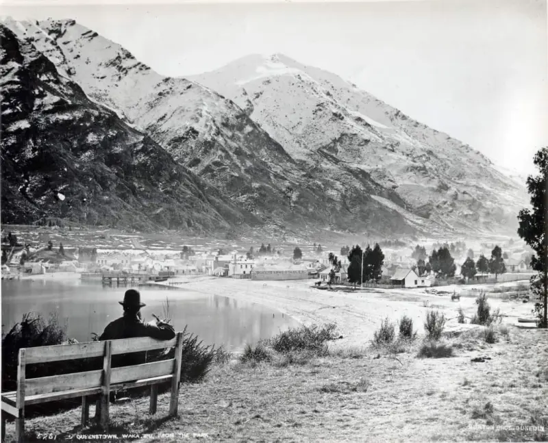 man sitting in the Queenstown gardens