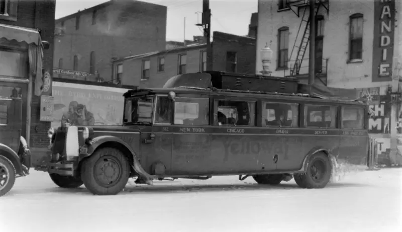 Yelloway bus at the bus depot