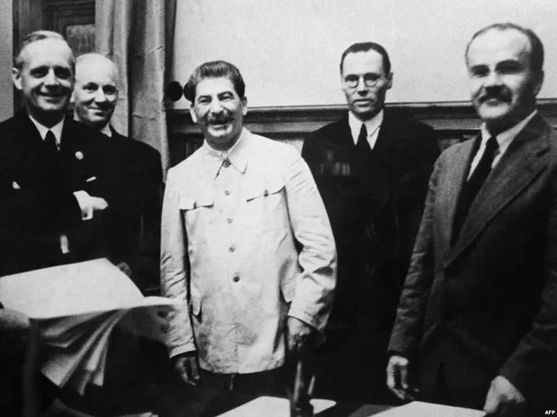 Stalin was happy after the signing of the Molotov-Ribentrop Treaty