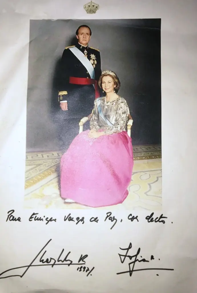 Agradecimiento de la Casa Real a Tabacos Vargas.