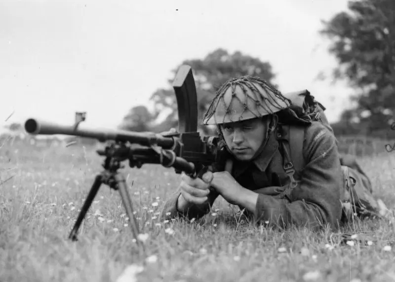 A Bren gunner of the Norwegian Brigade